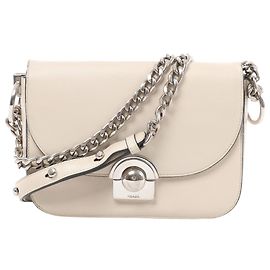 Sac bandoulière à chaîne Prada Arcade Glace en cuir blanc