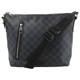 Borsa a tracolla Louis Vuitton Mick PM Damier Graphite in nero N41211