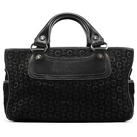 Céline Borsa Boogie Macadam in camoscio nero
