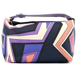 Emilio Pucci Necessaire in nylon con stampa geometrica multicolore viola