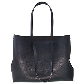 Burberry Remington Shopper-Bag aus schwarzem Leder