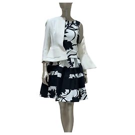 Christian Dior White Peplum Jacket & Skirt Set Sz.38/40 pre-owned