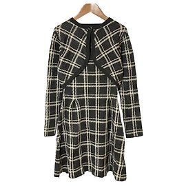 Autre Marque Herlipto Pantheon Checked Knit Dress Strickkleid mit Karomuster