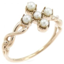 Autre Marque Anello Samantha Tiara Au750 Oro Rosa Perla d'Acqua Dolce