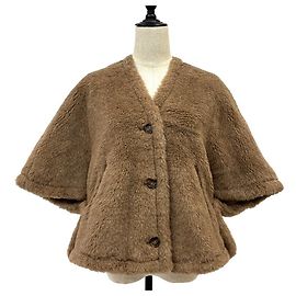 Max Mara FIORIRE4 Capa Casaco Teddy Bear em lã