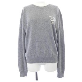 Tricô em mistura de cashmere Prada com logo Intarsia