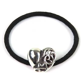 Chrome Hearts Silver Heart Hair Tie