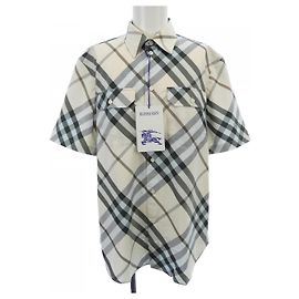 Camicia Burberry a maniche corte in cotone