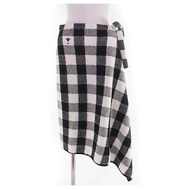 Christian Dior Wool Alpaca Blend Asymmetric Skirt