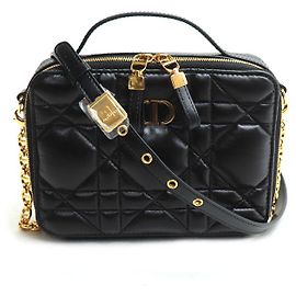 Dior Macro Cannage Caro Leder 2-Way Schultertasche