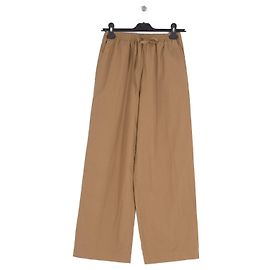 Loulou de Saison Calças de algodão castanho