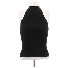 Zimmermann Top cuello alto sin mangas negro