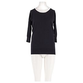 Leetha Schwarzer Kaschmirpullover