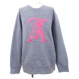 Sweatshirt de algodão Louis Vuitton com logótipo LV invertido