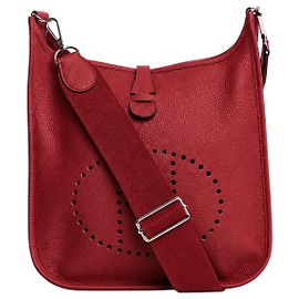 Hermès Evelyne 29 Schultertasche aus Clemence-Leder Burgundy 2025