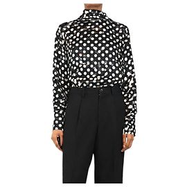 Essentiel Antwerp Langärmelige Bluse mit schwarzen Punkten - size UK 6