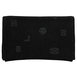 Chanel Cachecol de cashmere preto