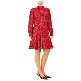 Rebecca Taylor Abito di seta con cuori rossi sfumati - taglia UK 14