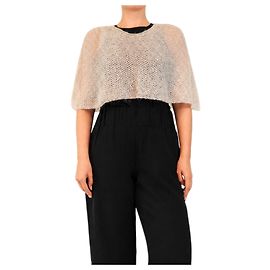 John Rocha Off-Shoulder Strickjacke in Haferfarben, grober Strick - One size