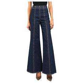 Ulla Johnson Vaqueros anchos de tiro alto Blue Bianca - size UK 6