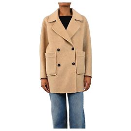 Autre Marque Abrigo de purpurina cruzado neutro - size UK 6