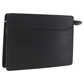 LOUIS VUITTON Epi Pochette Homme Clutch Bag Black M52522 LV