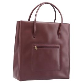 Cartier Must Line Handtasche Leder Bordeaux Goldfarben