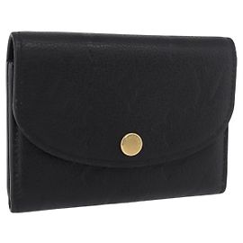 LOUIS VUITTON Monogram Empreinte Porte Monnaie Rosary Black M81455
