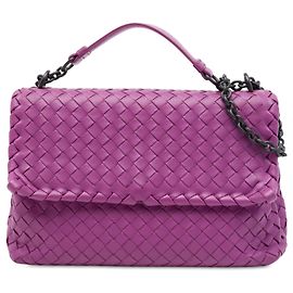 Bottega Veneta Borsa a tracolla Olimpia Small in Nappa Intrecciato viola
