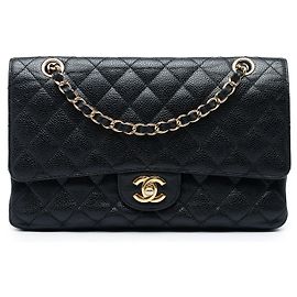 Chanel Black Medium Classic Caviar Double Flap