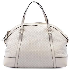 Gucci White Large Microguccissima Nice Dome Satchel Handtasche