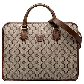 Bolso para portátil Gucci Beige GG Supreme Interlocking G