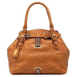 Borsa Tote Fendi Selleria Villa Borghese Large in pelle marrone