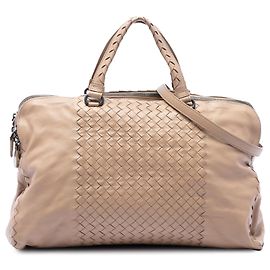 Bottega Veneta Beige Large Nappa Intrecciato Leggero Satchel