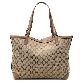 Gucci Beige Medium GG Canvas Craft Tote