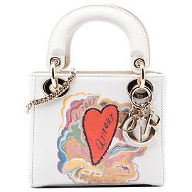 Dior White DiorAmour Niki De Saint Phalle Mini Calfskin Lady Dior