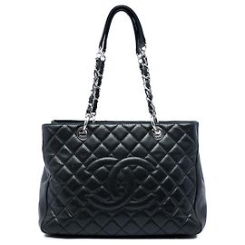 Chanel Black Caviar Grand Shopping Tote