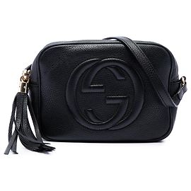 Gucci Soho Disco Crossbody in pelle di vitello nera