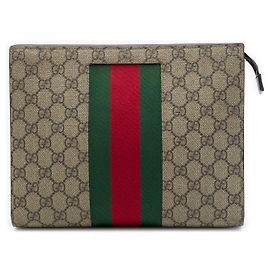 Clutch Gucci Beige GG Supreme Web