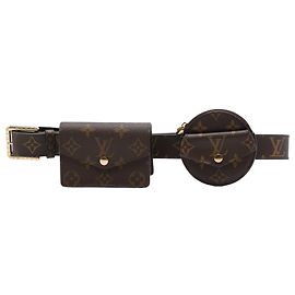 Cintura Louis Vuitton Brown Monogram Daily Multi Pocket 30mm