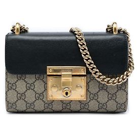 Gucci Beige Small GG Supreme Padlock Crossbody