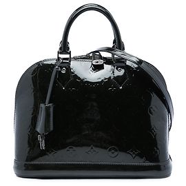 Louis Vuitton Black Monogram Vernis Alma PM