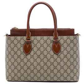 Borsa Satchel Gucci Beige GG Supreme Linea A