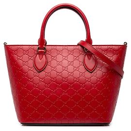 Borsa Tote convertibile Guccissima Small rossa Gucci