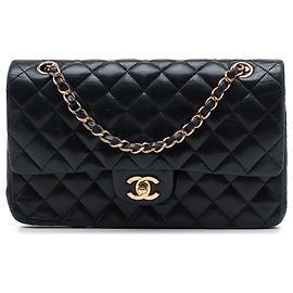 Chanel Black Medium Classic Lambskin Double Flap