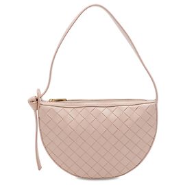 Bottega Veneta Mini Hobo Sunrise aus Nappa Intrecciato in Rosa