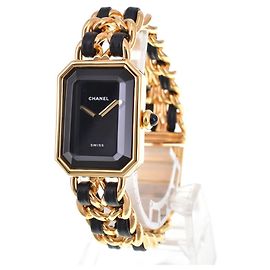 Chanel Premiere Rock Quartz Plattiertes Metall und Leder 20