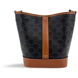 Céline Celine Bucket Triomphe Coated Canvas Medium