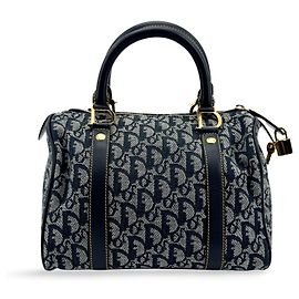 Christian Dior Vintage Trotter Boston Diorissimo Canvas Mini