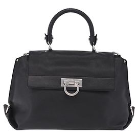Salvatore Ferragamo Sofia Satchel Grainy Leather Large